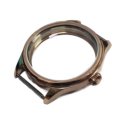 SLAVIK 44mm vP[X Tt@CAKXt ETA6497/6498 ST3600/3620 [ugƌ݊ S[h Vo[ ubN g P[X Y fB[Xƌ݊ (Color : Rose gold pumpk