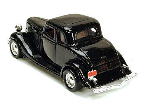 1934 Ford Coupe negro escala 1:24 Motormax miniatura 3