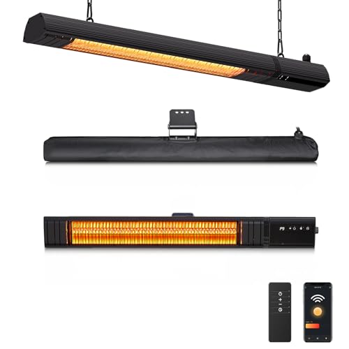 Ceiling Electric Outdoor Heater Wall-Mounted Hanging Patio 1500W Infrared 9