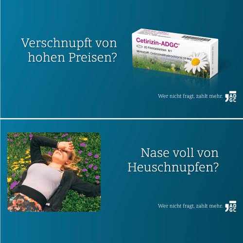 Cetirizin ADGC 20 Stück - bei Heuschnupfen, allergischem Schnupfen, allergischen Symptomen der Augen und Nesselsucht - Image 3