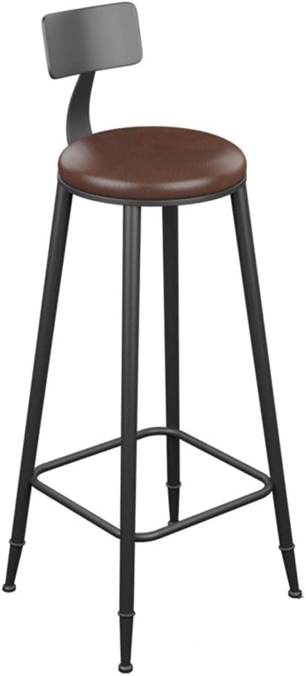 WEBOL Barstools Counter Chairs Barstools Bar Chairs Stool High Ctool for Home and Kitchen Comfort Kitchen Breakfast Chair Counter Greenhouse with Backrest/Sitting Height 85cm Warm life