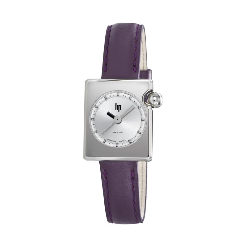 Montre Lip Mach 2000 Mini Square violette pour vos tenues de bureau