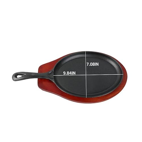 Xzhouse XY20009 Fajita Skillet Set Cast Iron Skillet Set 7.1In*9.84In With Pan Handle Sleeve And Anti-Scald Base-Sizzling Skillet thumb #3