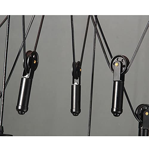 Lustre moderne LED cage oiseau à 5 têtes suspendues E27