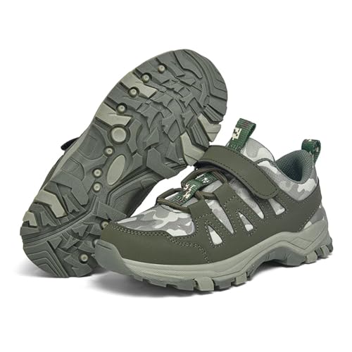 Boys' and Girls' Non-Slip Outdoor Hiking Shoes Children's Cushioned Hiking Walking Shoes Suitable for Camping, School, Travelling