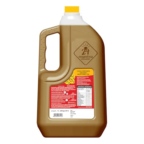 Image of 24 Mantra Organic Cold Pressed Mustard Oil, 5 Litres - 100% Organic, Pure & Chemical-Free