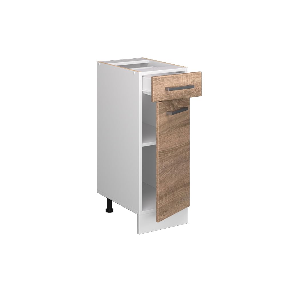 Vicco Mueble bajo de Cocina R-Line, Sonoma, 30 cm | sin encimera, para combinación libre dentro de sistemas de cocina modulares