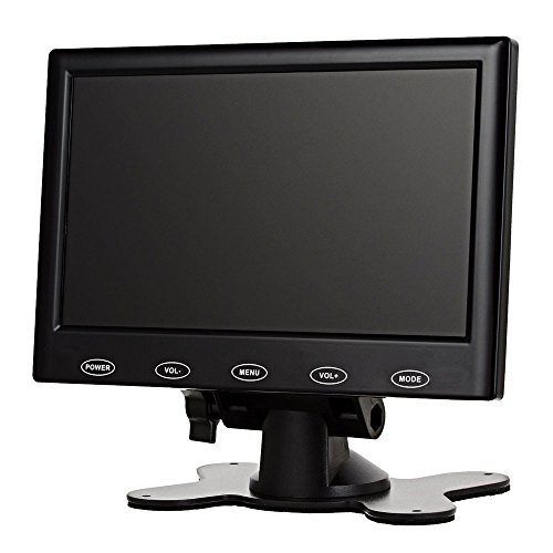Image of SallyBest 7 Inch Ultra Thin 16:9 HD 800x480 TFT LCD Color Display Headrest Monitor Touch Button Monitor Screen Support AV HDMI VGA Video Input
