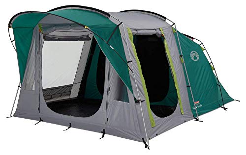 Coleman Tente Oak Canyon - Tente 4 personnes, grande tente familiale avec 2 cabines de couchage obscurcies, 100%...