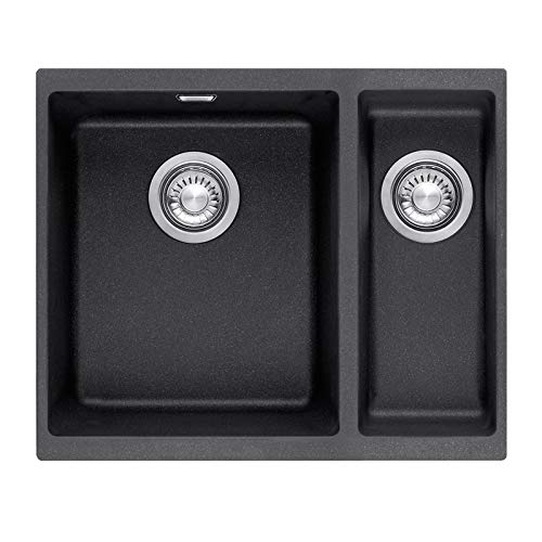 Franke SID 160 - Fregadero (Fregadero encastrado bajo encimera, Rectangular, Blanco, 2 senos, Rectangular, 410 x 200 mm)