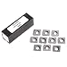 OSCARBIDE 14mm Square Straight Carbide Cutters Inserts(14 x 14 x 2.0mm) JT Insert Knives for Woodworking Fits Popular Spiral/Helical Planer Cutter Head Wood Lathe Tools 10pcs