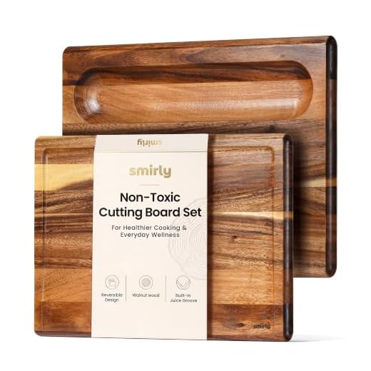 SMIRLY Butcher Block Cutting Board: Large Wood Cutting Board for Kitchen, Large Wooden Cutting Board, Extra Large Cutting Board Wood Chopping Block, Walnut Cutting Board Large, End Grain Cutting Board