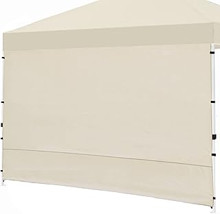 Canopy SunWall, 10x10ft Pop Up Canopy Sidewall for Instant Canopy Tent Gazebos, 1 Pack Sidewall Only Cream Color