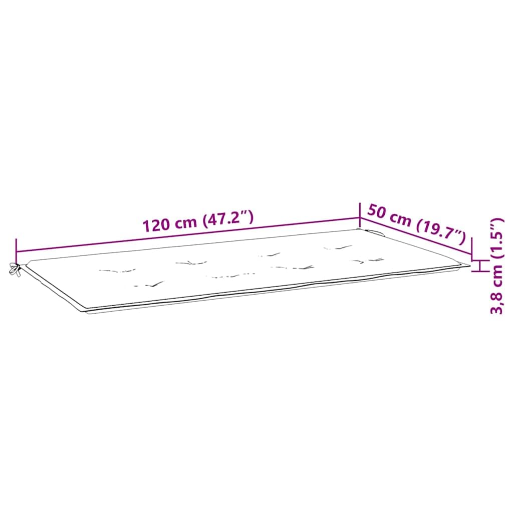 Ławka ogrodowa z nakładką, 120 cm, bambusowa, odporna na warunki atmosferyczne, ławka do siedzenia, do ogrodu, na taras, balkon, werandę, wytrzymała, stabilna dwuosobowa ławka do siedzenia z