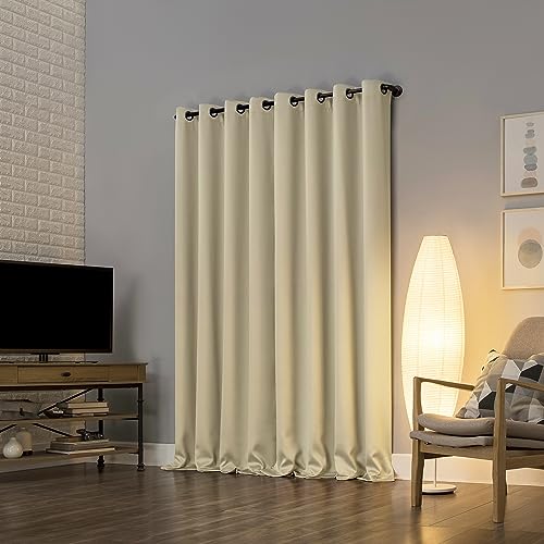 Sun Zero Nordic 2-Pack Theater Grade Noise Reducing Extreme 100% Blackout Grommet Curtain Panel Pair, 52" x 96, Cream Off-White by Sun Zero - Image 2
