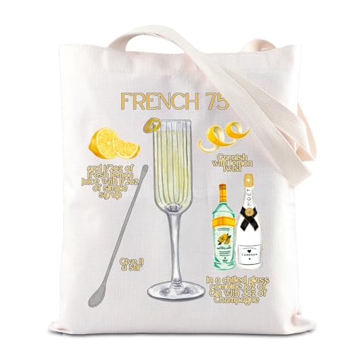 French 75 Cocktail Lover Tote Bag