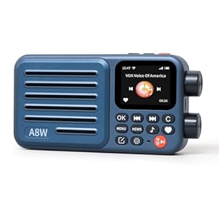 Choyong A8W Internet Radio, Portable Smart WIFI/4G Radio FM Receiver with 4K+ Pre-stored Stations, Voice Search, Rechargeable 2000mAh Battery, Alarm Clock, Micro SD Card