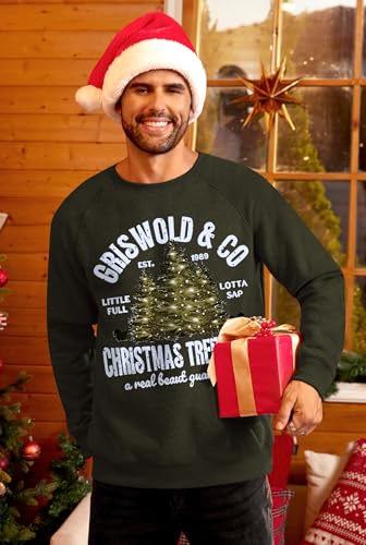 Arvilhill Mens Fleece Christmas Raglan Sweatshirt Retro Classic Funny Graphic Pullover (S-XXL)2