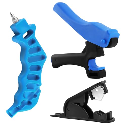 Kalolary 3PCS Drip Irrigation Tube Hole Punch Cutter Tool Set, 2-in-One Drip Irrigation Hole Punch Fitting Insertion Tool Drip Tubing Hole Punches Irrigation Sprinkler Hose Cutter for PE Pipe 16 20mm