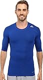adidas Performance Men's Techfit Base Layer Short Sleeve Tee, Medium, Collegiate Royal
