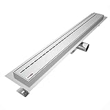 1 x Canaleta de ducha con sifón y autoadhesivo impermeabilización estación de butyl - compatible con las mamparas de ducha STEIGNER, la cinta de sellado 100% impermeable - longitud de desagüe: 70 cm