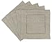 12 CleverDelights Natural Linen Hemstitch Cocktail Napkins - 6" x 6" - 100% Pure Linen - Natural Color - Ladder Hemstitch Beverage Napkins - 6 Inch Coaster