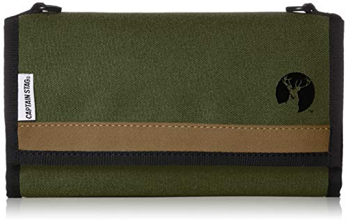 [キャプテンスタッグ] 長財布、ショルダー財布、ショルダーウォレット、スマホケース &ltCAPTAIN STAG&gt ハンズフリー 長財布 ショルダーウォレット グリーン
