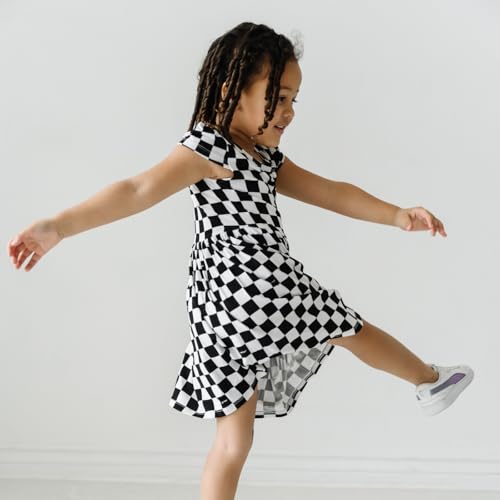 Little Sleepies Cap Sleeve Skater Dress - Toddler Girl Viscose from Bamboo Kids Dress w/Pockets & Breathable Twirl Skirt4