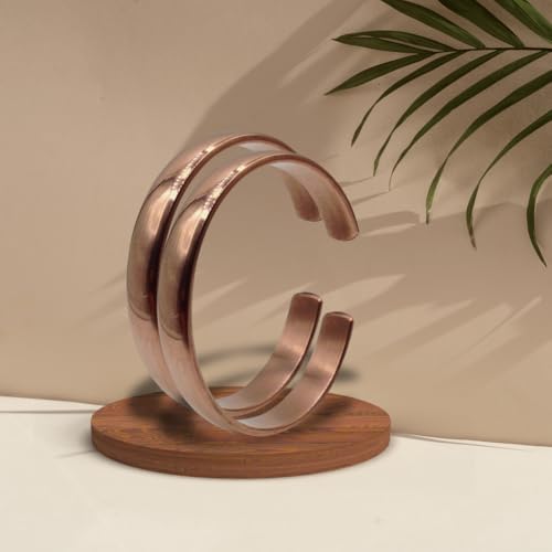 Hand Forged 100% Pure Copper Bracelet – Non-Magnetic Adjustable Healing Cuff – Unisex Handmade Jewelry for Men & Women – Arthritis & Joint Pain Relief - 2-PACK2