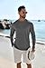 COOFANDY Men's Long Sleeve Tee Shirts Sun Protection Shirts Rash Guard Swim Shirt Fishing Hiking Basic Tee Dark Grey
