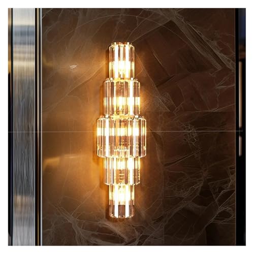 Lámpara de pared de cristal moderna para salones elegantes y pasillos con luz LED