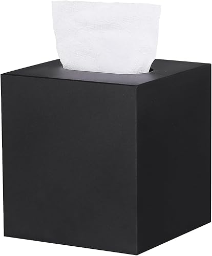 Miniatura 2 de Tapa cuadrada de metal para caja de pañuelos, moderno soporte para pañuelos faciales para tocador de baño, tocadores de dormitorio, mesitas de
