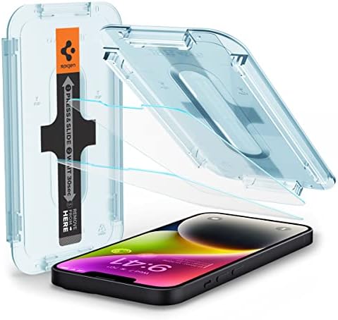 Spigen Tempered Glass Screen Protector [GlasTR EZ FIT] designed for iPhone 14 / iPhone 13 Pro/iPhone 13 [2 Pack]