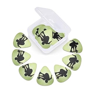 Lot de 12 médiators tendance et durables pour guitare électrique et basse dans une boîte pour ukulélé - Les Beatles, Paul McCartney, John Lennon, RIngo Starr, George Harrison Lot de 12 médiators tendance et durables pour guitare électrique et basse dans une boîte pour ukulélé – Image 6