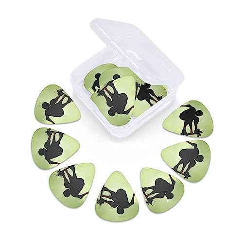 Lot de 12 médiators tendance et durables pour guitare électrique et basse dans une boîte pour ukulélé - Les Beatles, Paul McCartney, John Lennon, RIngo Starr, George Harrison Lot de 12 médiators tendance et durables pour guitare électrique et basse dans une boîte pour ukulélé – Image 7