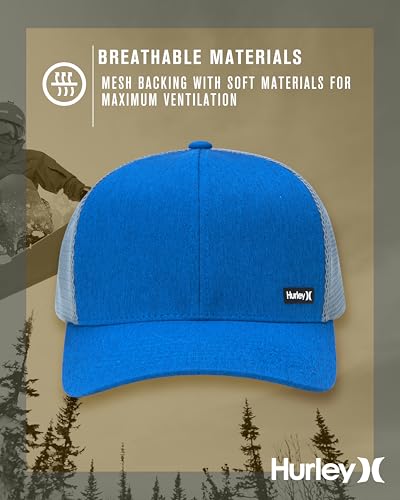 Image of Hurley Men's Caps - H2O-Dri League Baseball Caps for Men with Snapback Closure - Classic Mens Trucker Hats (S-XL)