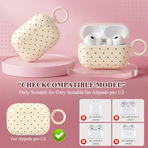 Kimiyaki Cute Polka Dot Case for AirPods Pro 1/2 with Cleaner Kit by Kimiyaki - Used condition - Image 2