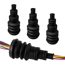 Ohleats 4 PCS Universal Firewall Boot, Rubber Grommet Cable Boot for 3/8 to 1 Inch Diameter Wire Harness, Cable Firewall Protection Boot for Boat and Vehicle, Car Accessories