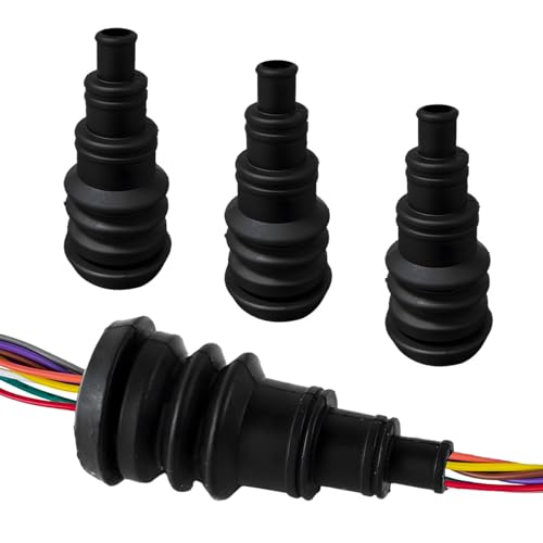 Ohleats 4 PCS Universal Firewall Boot, Rubber Grommet Cable Boot for 3/8 to 1 Inch Diameter Wire Harness, Cable Firewall Protection Boot for Boat and Vehicle, Car Accessories