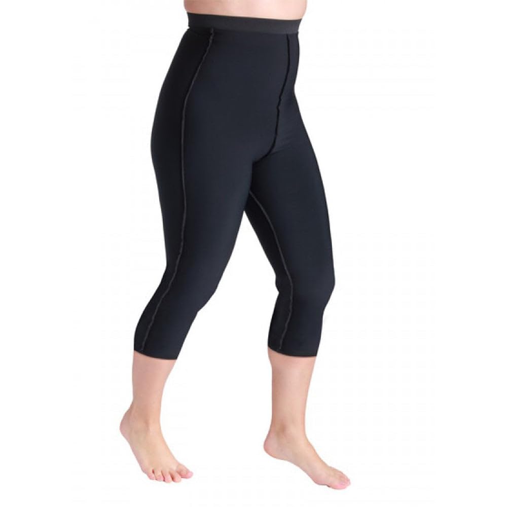Sigvaris Lymphedema Compreshort Capri 10 15 mmHg Black XXL Reg 1305 CP