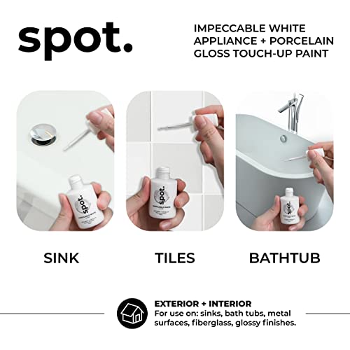 Touch Up Paint For Appliance, Porcelain, Sinks, Bathtubs, Appliances, Metal Surfaces, Tiles, Ceramics, And Fiberglass, White Gloss , 1 Fl Oz By Spot. #TOP3