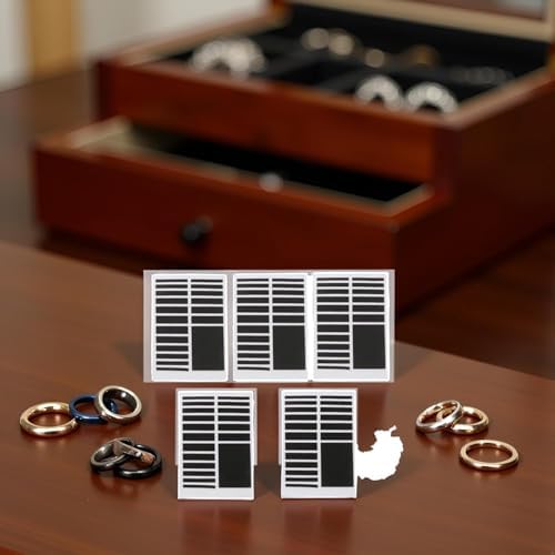 6Pcs Black Invisible Ring Size Adjuster for Loose Rings 6 Sizes Jewelry Guard Spacer Fitter Black Jewelry Making Tools and Accessories - 3