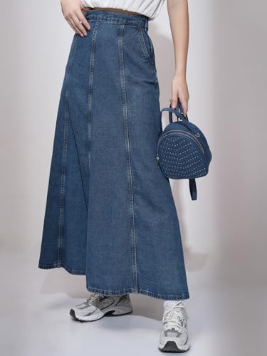 Tokyo Talkies blue denim skirt – image 5