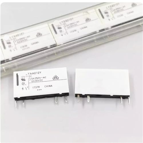 Relais LYAA012Y 12V avec contacts robustes 6A 4 broches pour une tension stable