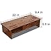 WAYTRIM Bamboo Wood Monitor Stand Ergonomic Computer Riser with Storage Organizer Drawers Desktop Laptop Shelf Risers Cellphone Stand for Home and Office Use, Classic Antique Brown