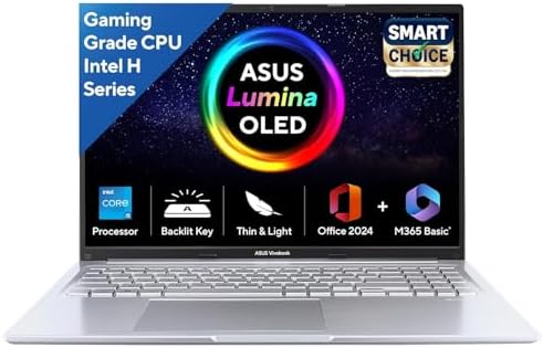 ASUS Vivobook 16, 13th Gen, Intel Core i5-13420H,16GB RAM,512GB SSD,FHD (1920 x 1200) OLED,Win 11,M365 Basic (1Year)*,Backlit Keyboard,Office 2024,Silver,1.88 kg,X1605VA-SH1952WS, Thin & Light Laptop