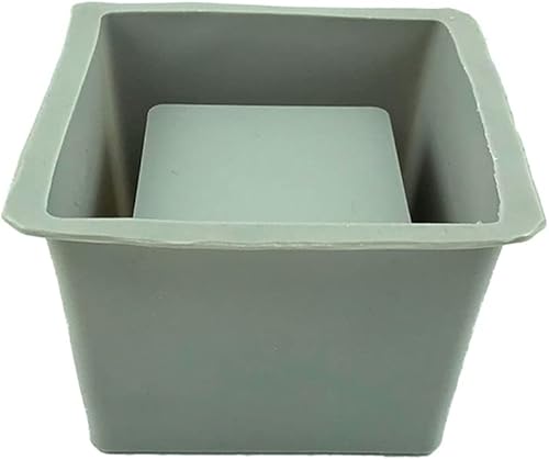 Miniatura 5 de appuivbt Molde de resina para macetas de silicona, molde de maceta suculenta moldes de cemento Molde de arcilla de hormigón, cuadradoredondooctágono