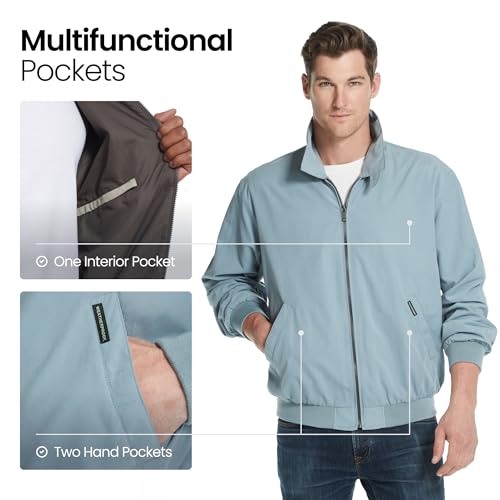Image of Weatherproof Men's Golf Jacket - Lightweight Windbreaker, Water-Resistant Microfiber Shell, Perfect for Golf & Casual Wear