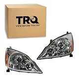 TRQ Driver and Passenger Side Headlight Assembly 2 Piece Set Halogen Compatible with 2003-2009 Lexus GX470