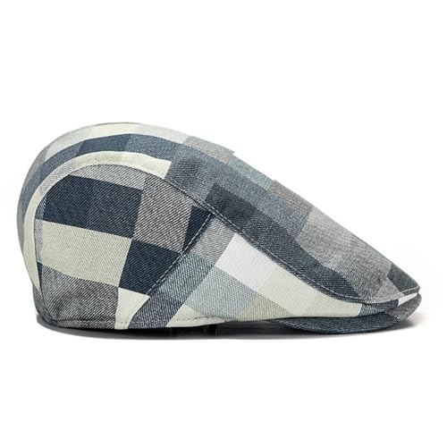 Image of Quanhaigou Men's Cotton Flat Ivy Gatsby Newsboy Driving Hat Adjustable Irish Cabbie Ivy Driving Hunting Cap